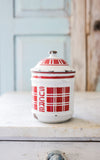 Vintage French Enamelware Canister