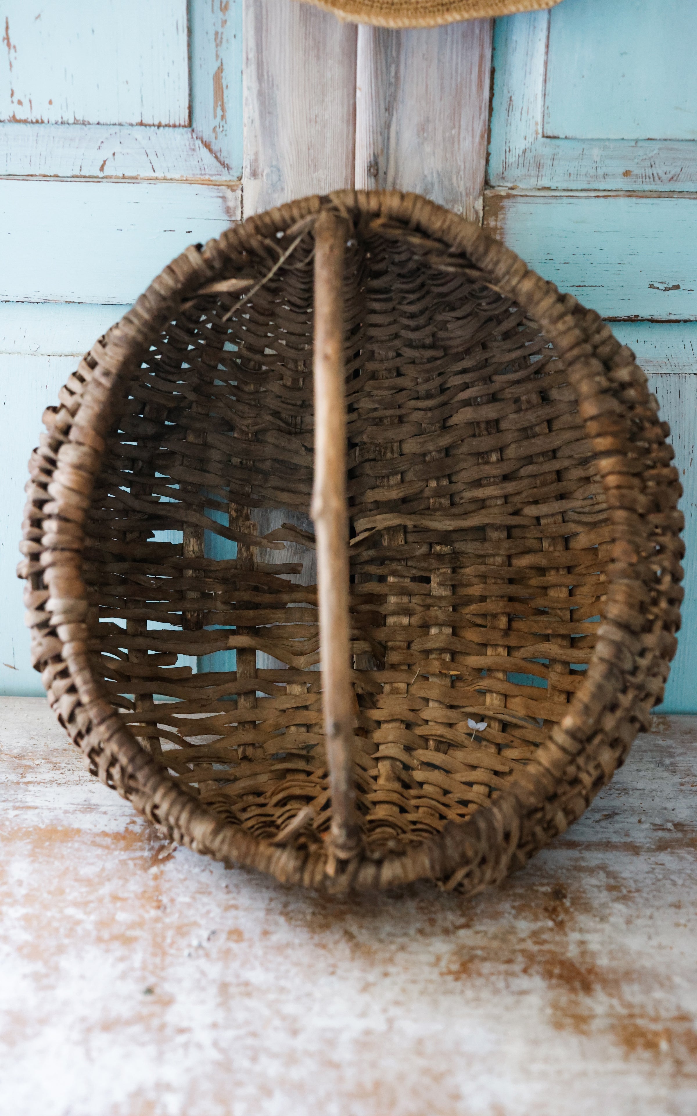 Vintage French Apple Harvesting Basket