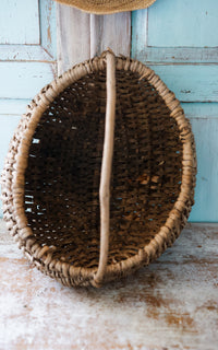 Vintage French Apple Harvesting Basket