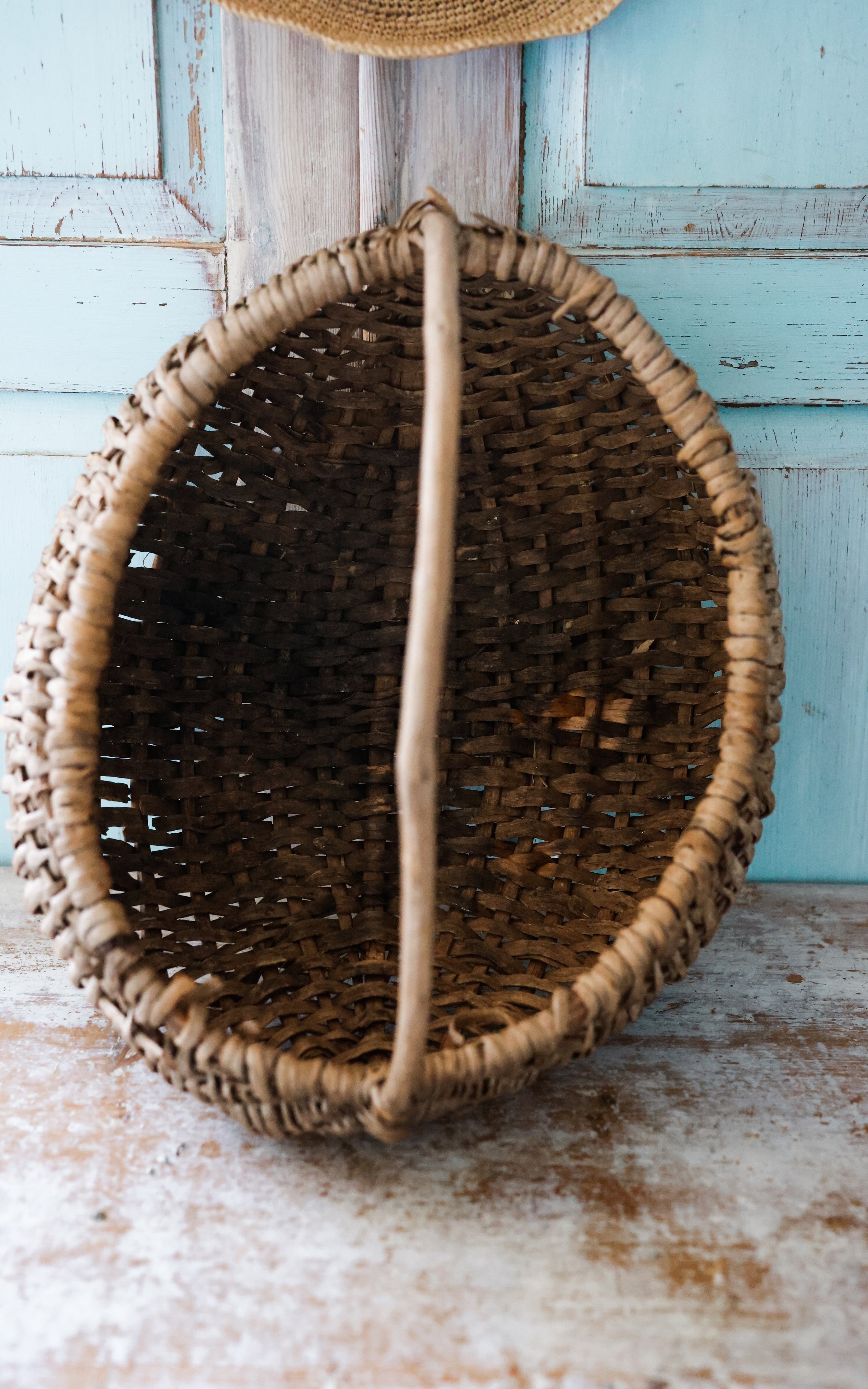 Vintage French Apple Harvesting Basket