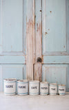 Vintage French Enamelware Canister