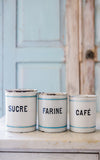 Vintage French Enamelware Canister