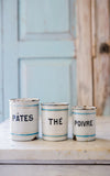 Vintage French Enamelware Canister