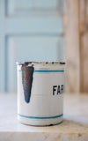 Vintage French Enamelware Canister