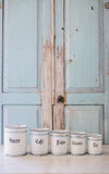 Vintage French Enamelware Canister