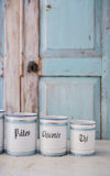 Vintage French Enamelware Canister