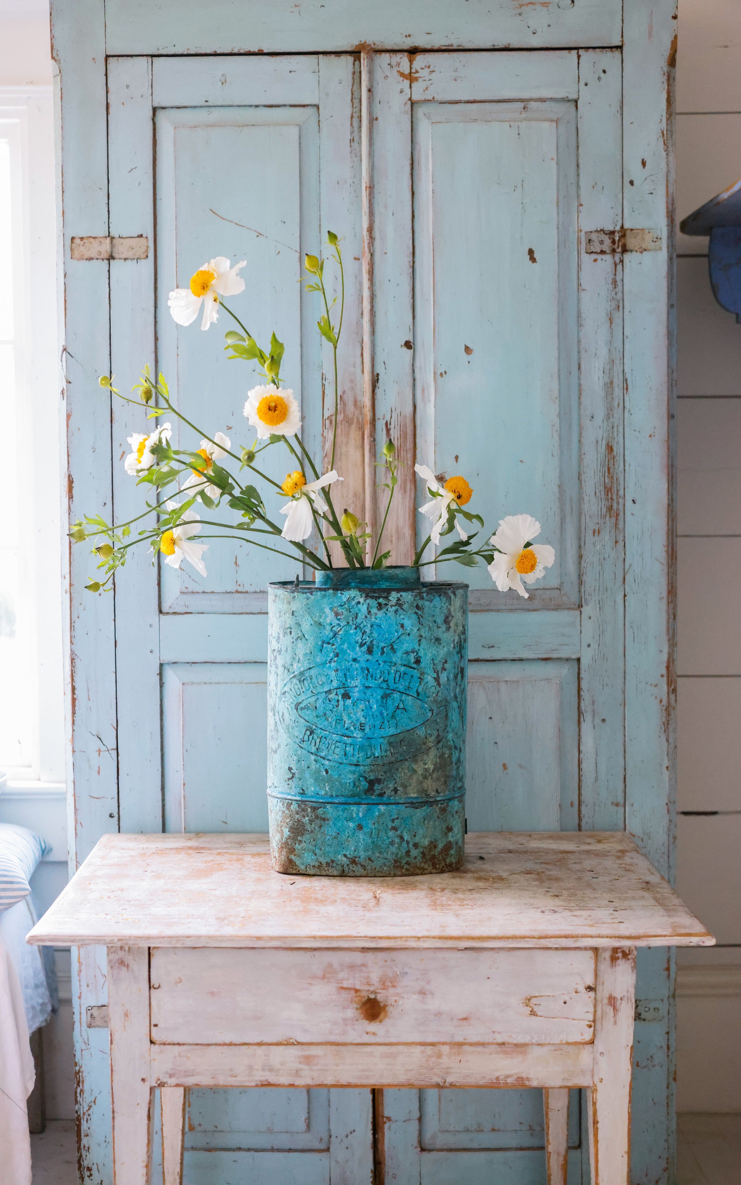 Vintage Italian Zinc Canister