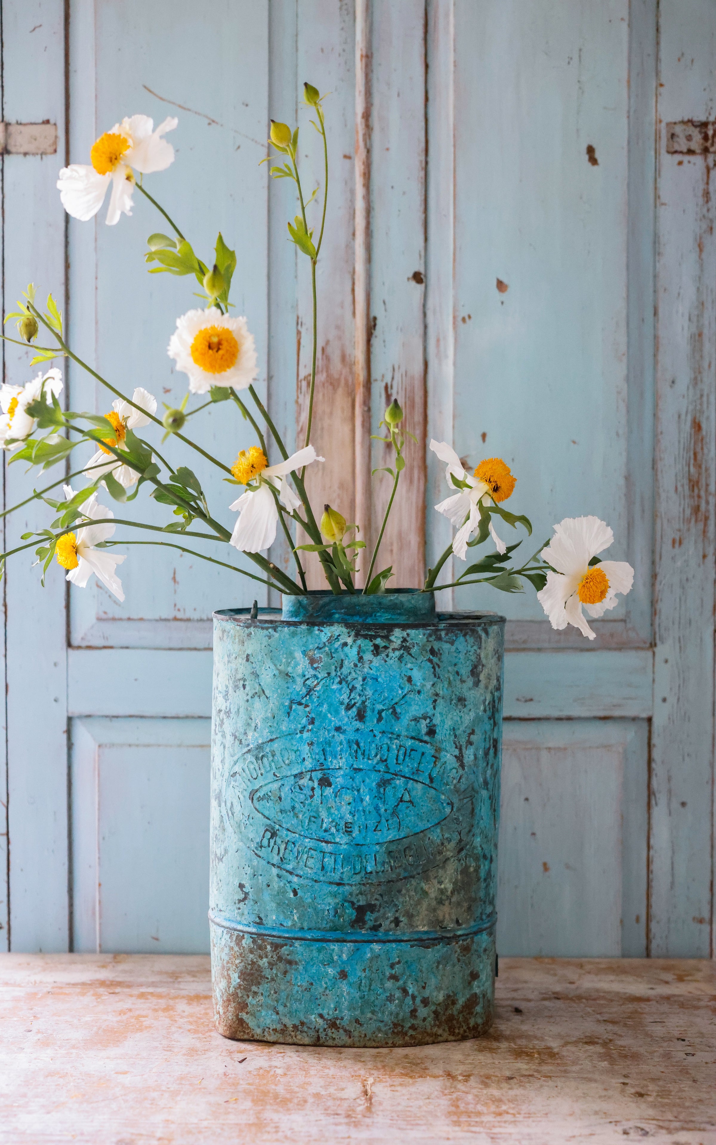 Vintage Italian Zinc Canister