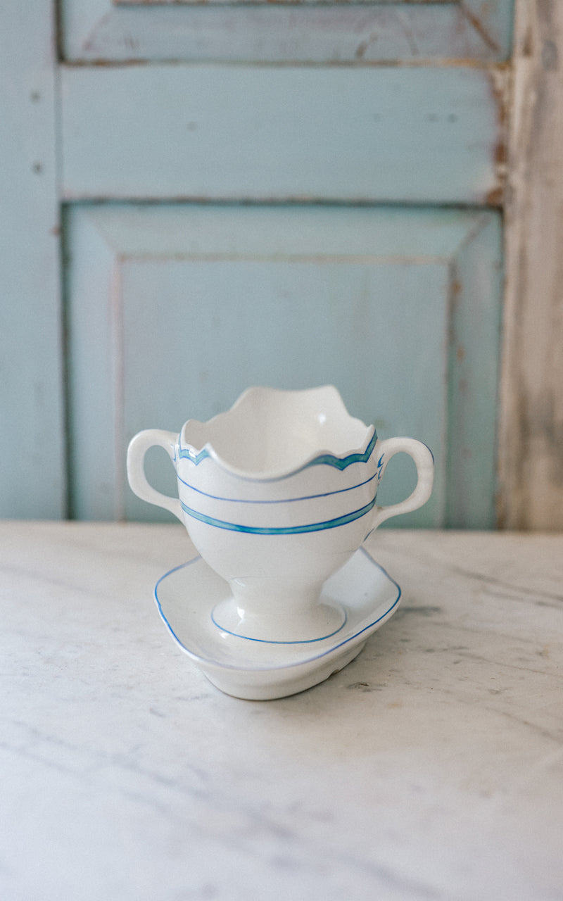 Vintage Swedish Stoneware Sauce Boat