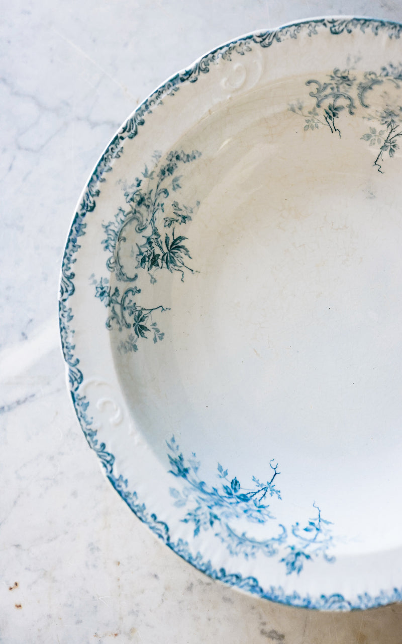Vintage French Ironstone Transferware Dish