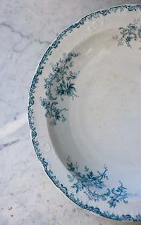 Vintage French Ironstone Transferware Dish