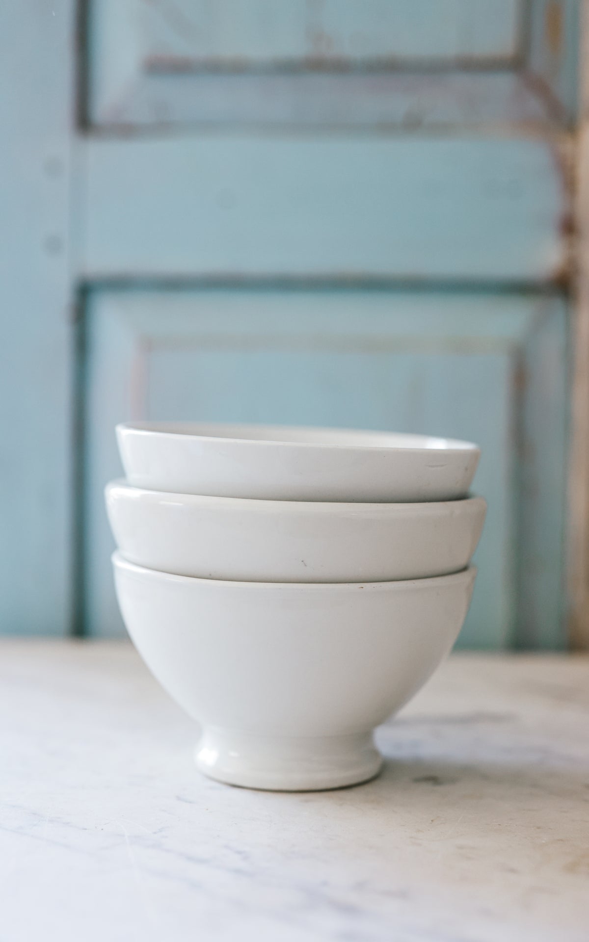 Set of Three Vintage French Stoneware Bowls
