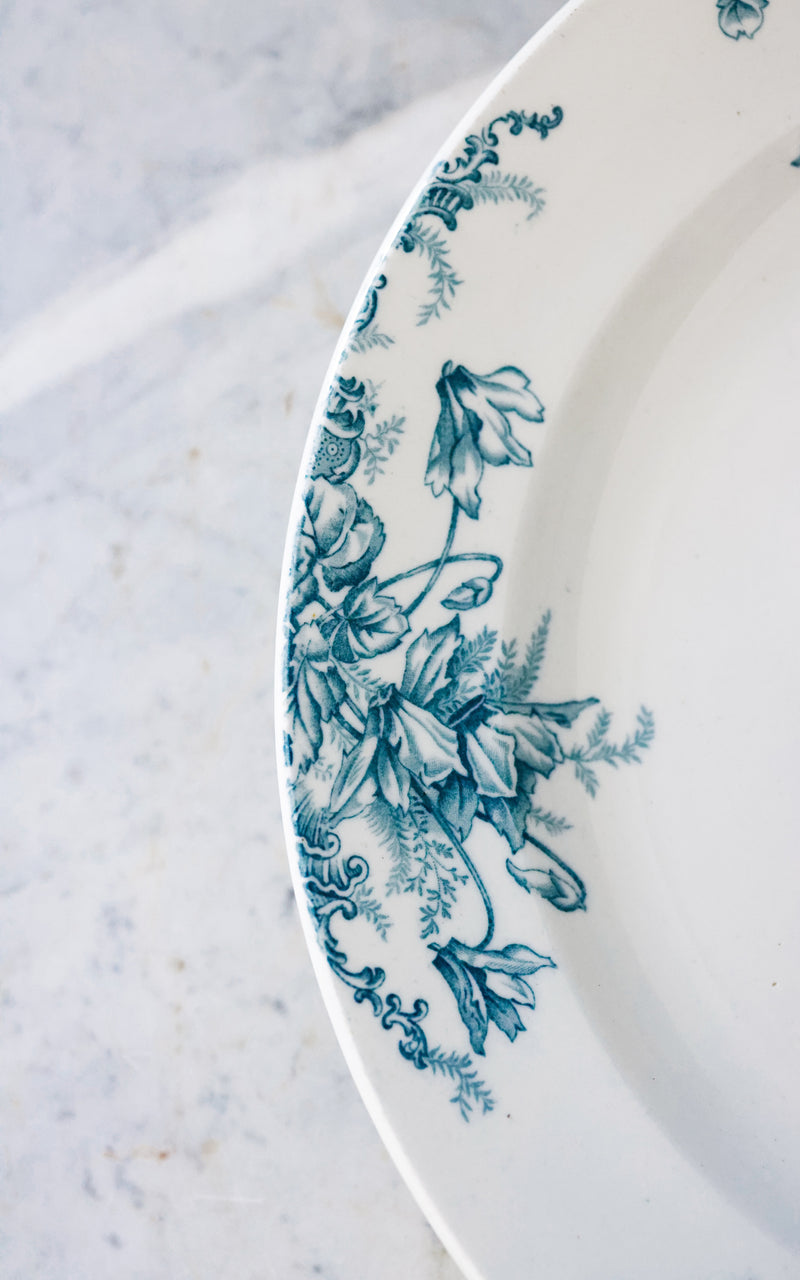 Large Vintage French Stoneware Plate