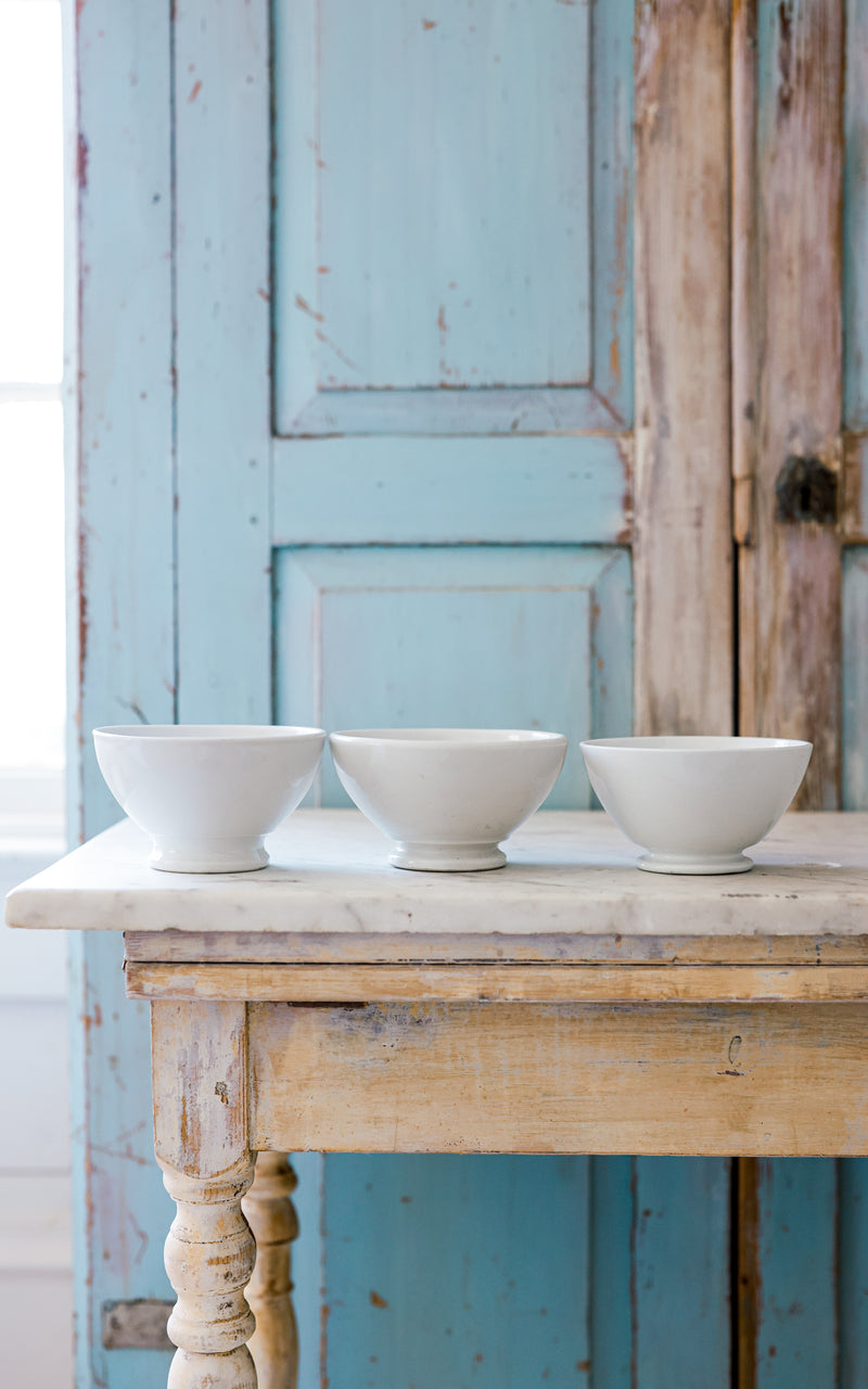 Set of Three Vintage French Stoneware Bowls
