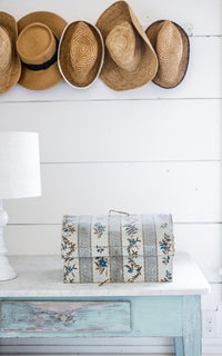 Vintage French Wallpapered Box