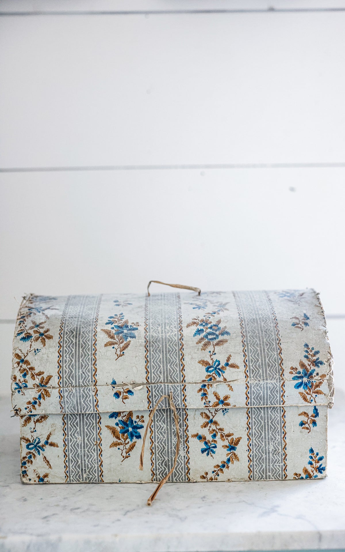 Vintage French Wallpapered Box