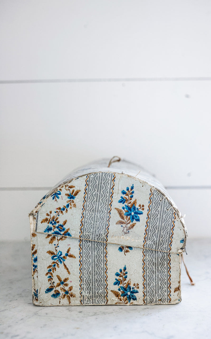 Vintage French Wallpapered Box