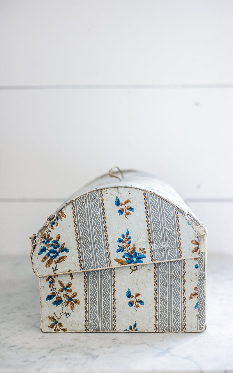Vintage French Wallpapered Box