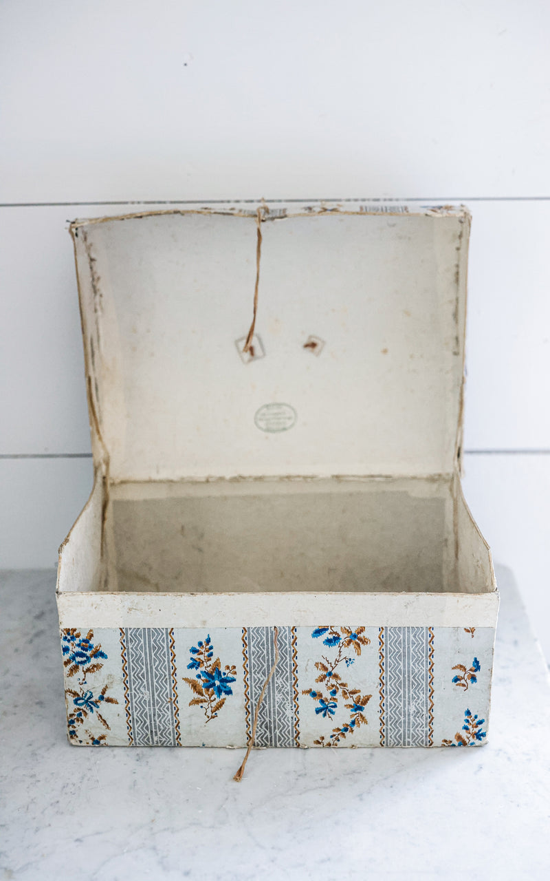 Vintage French Wallpapered Box
