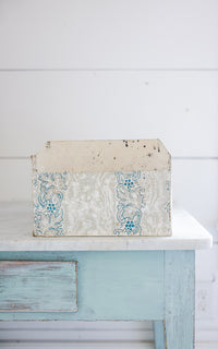 Vintage French Wallpapered Box