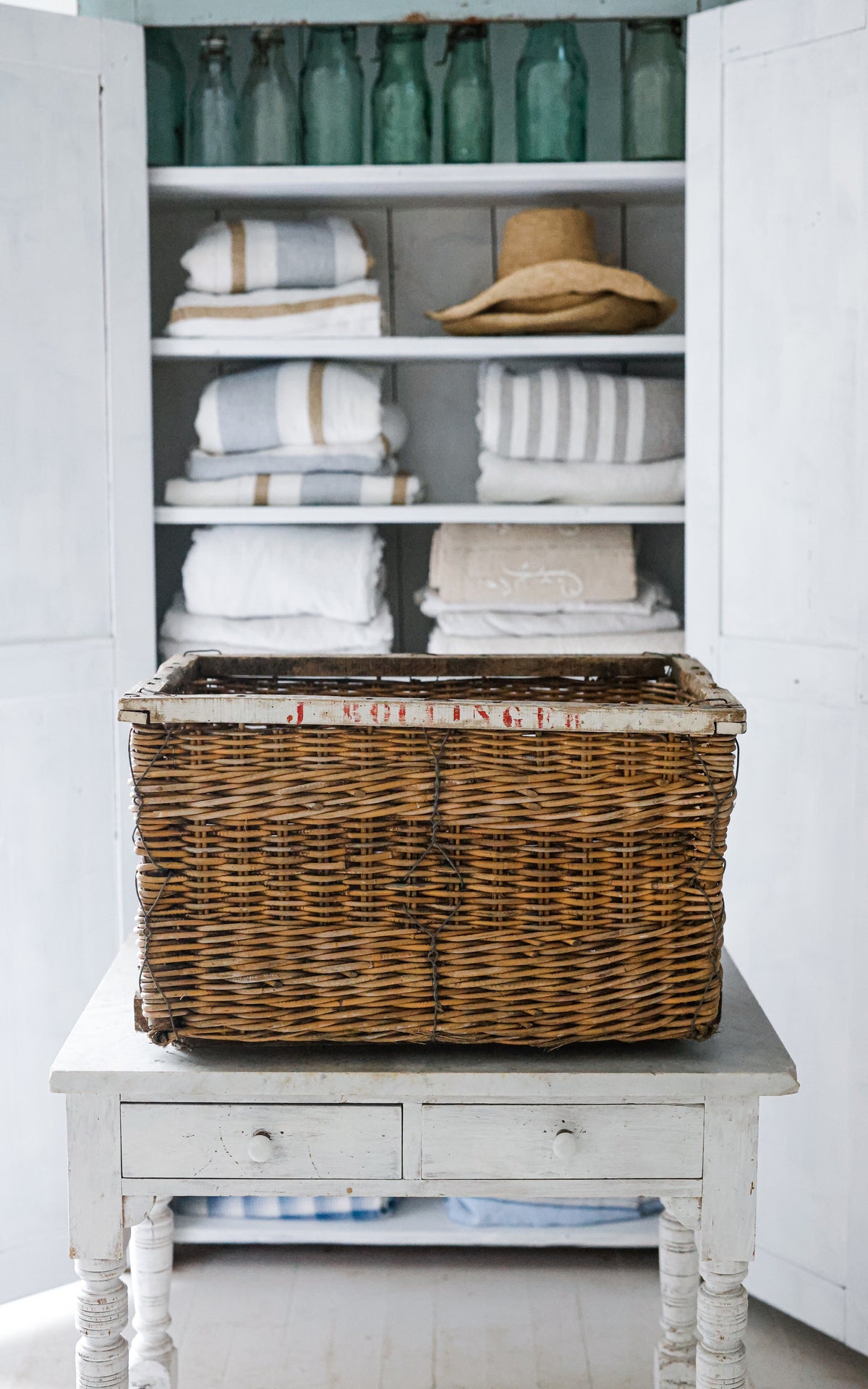 Vintage French Boulangerie Basket