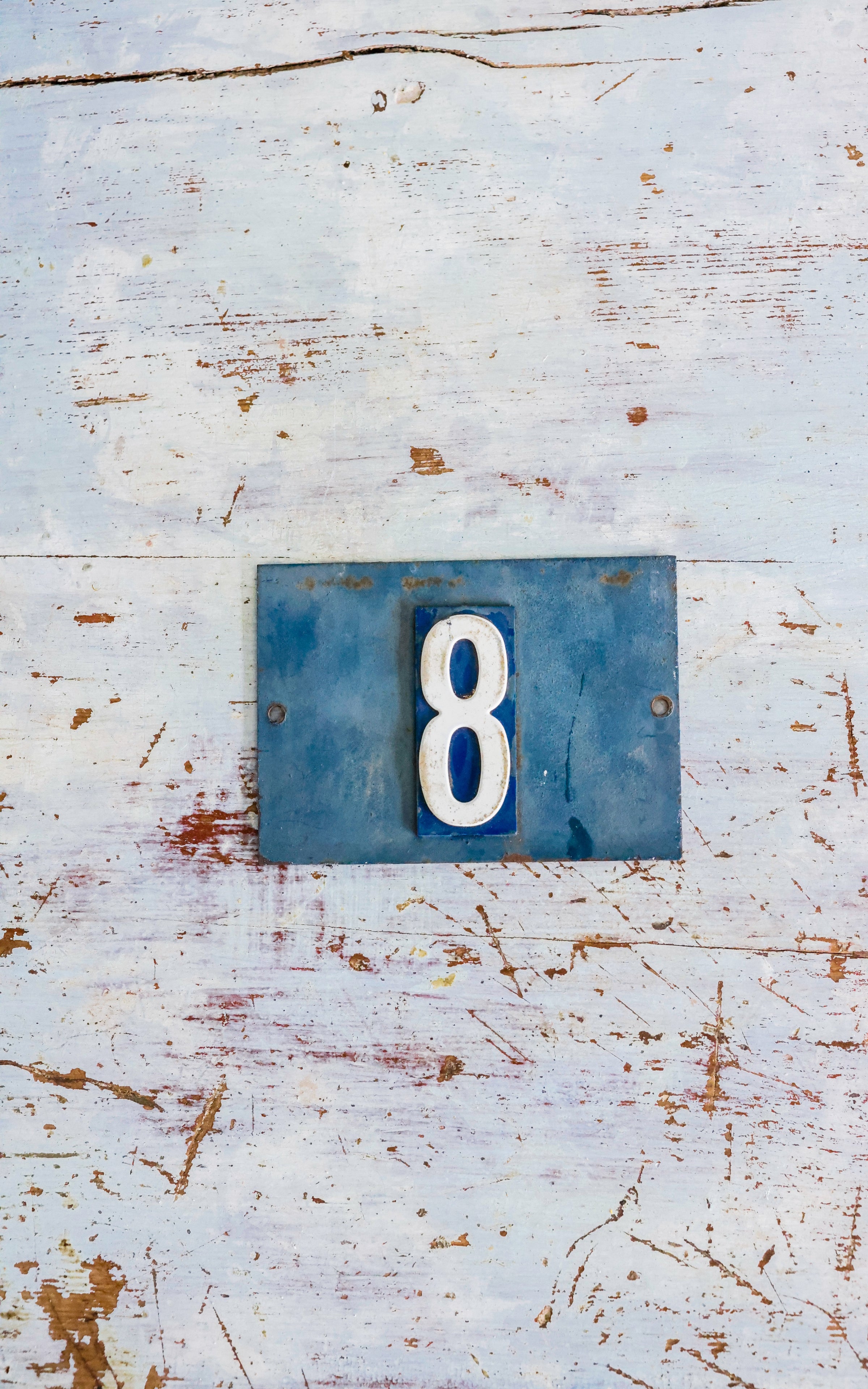 Vintage French Metal House Number