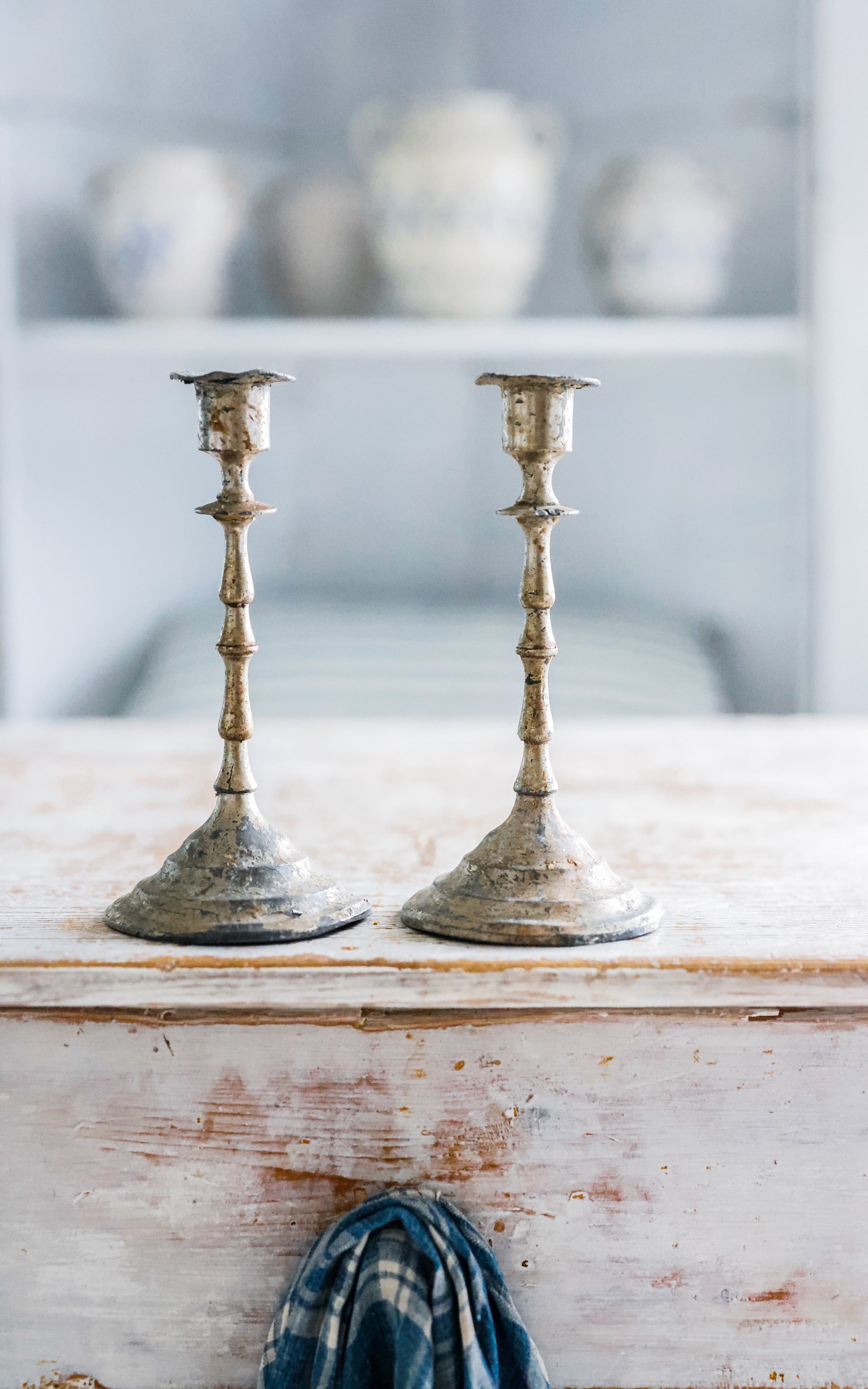 Set of Two Vintage Swedish Candle Holders