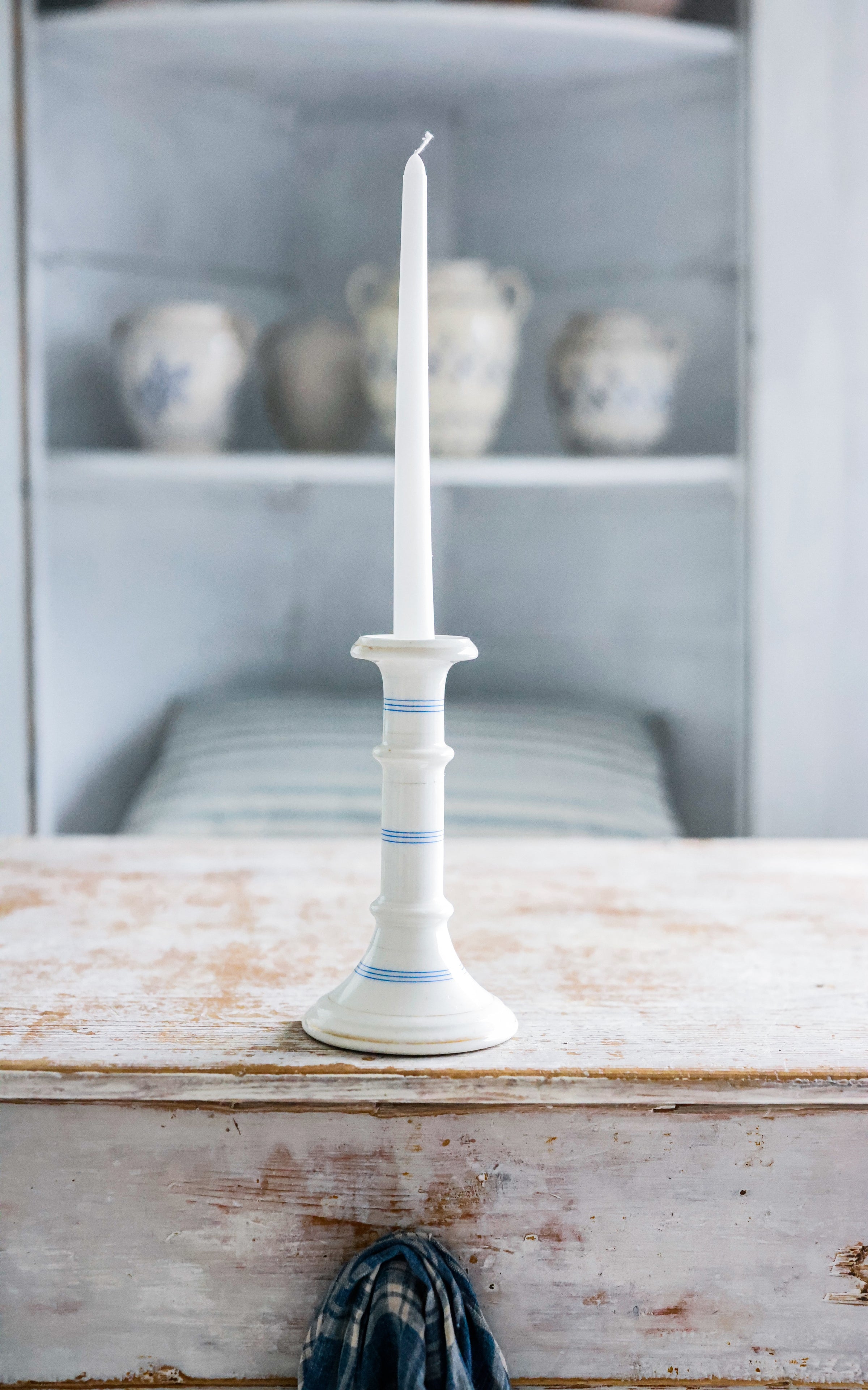 Vintage French Stoneware Candle Holder