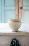 Set of Three Vintage French Stoneware Cafe Au Lait Bowls