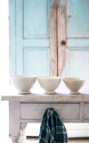 Set of Three Vintage French Stoneware Cafe Au Lait Bowls