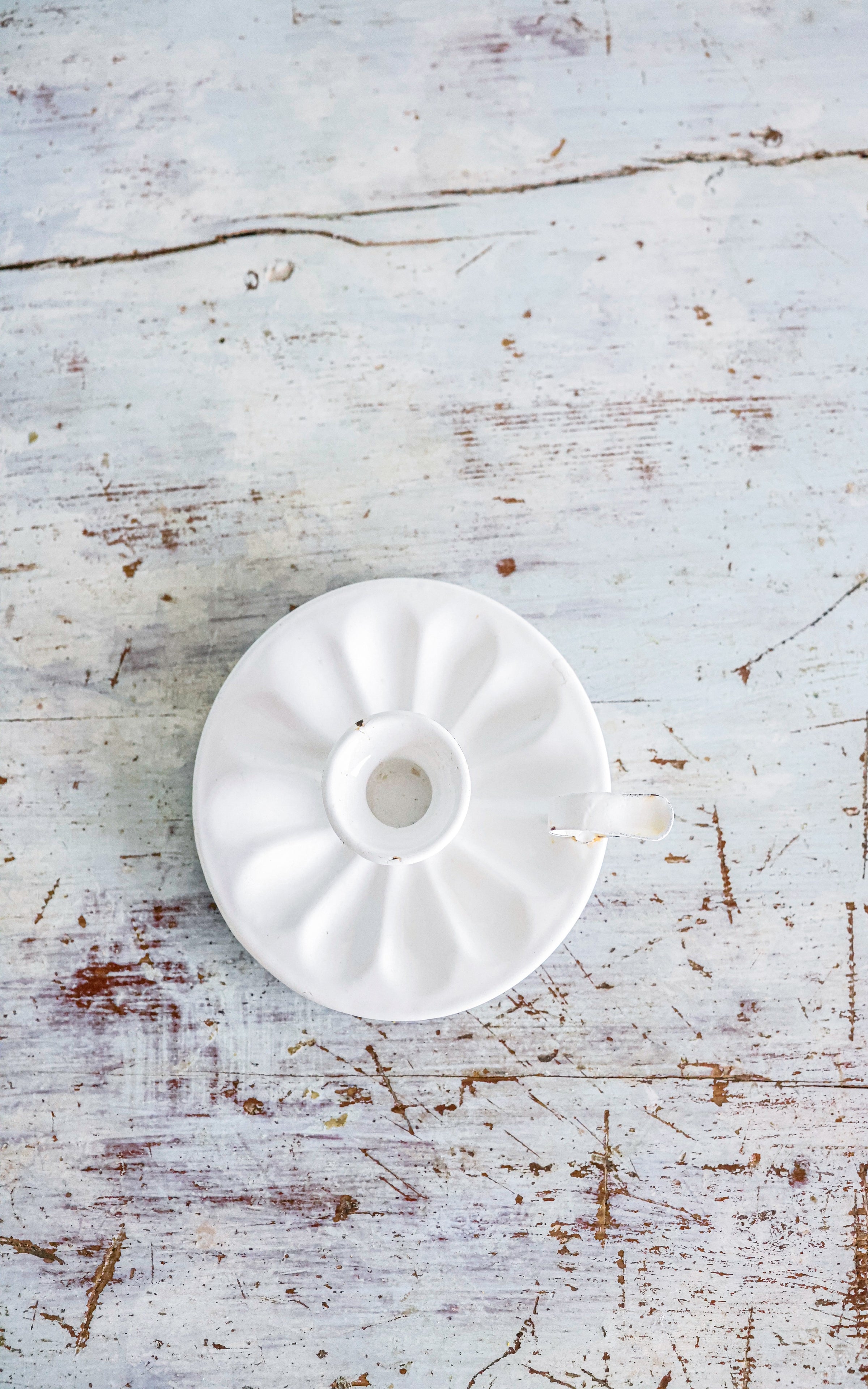Vintage French Enamelware Candle Holder