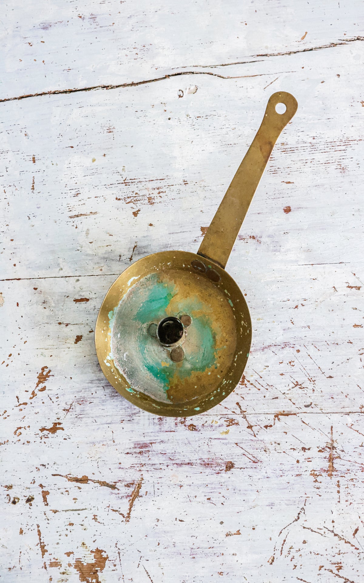 Vintage French Brass Candle Holder