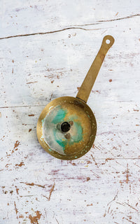 Vintage French Brass Candle Holder