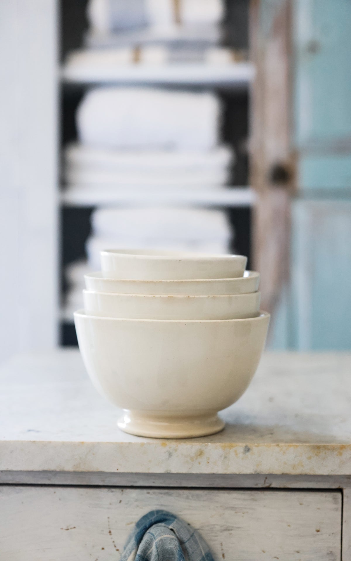 Set of Four Vintage Ironstone Cafe Au Lait Bowls