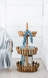 Vintage French Basket Stand