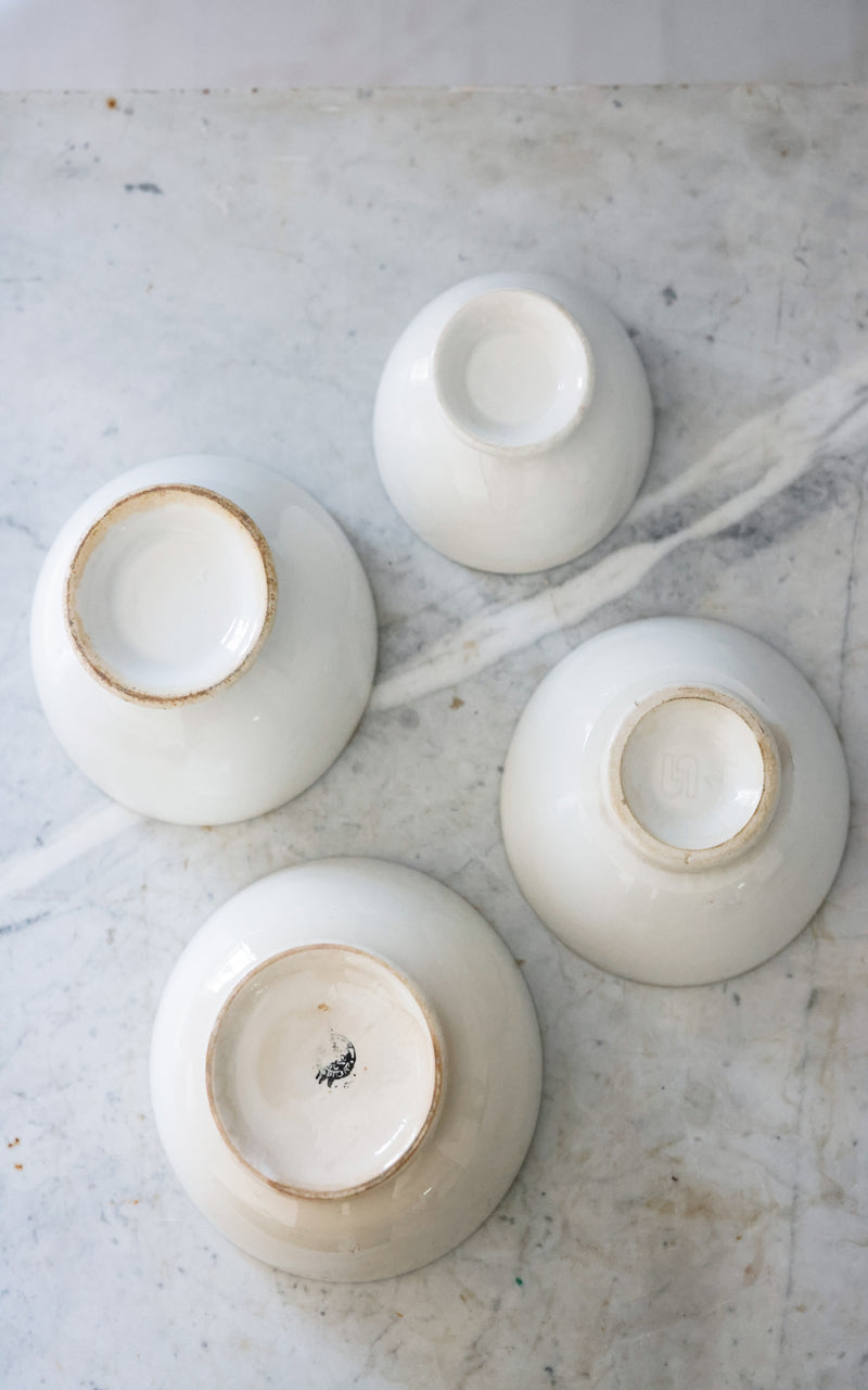 Set of Four Vintage Ironstone Cafe Au Lait Bowls