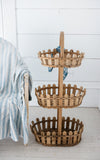 Vintage French Basket Stand
