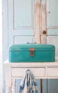 Vintage Dutch Enamelware Bread Box