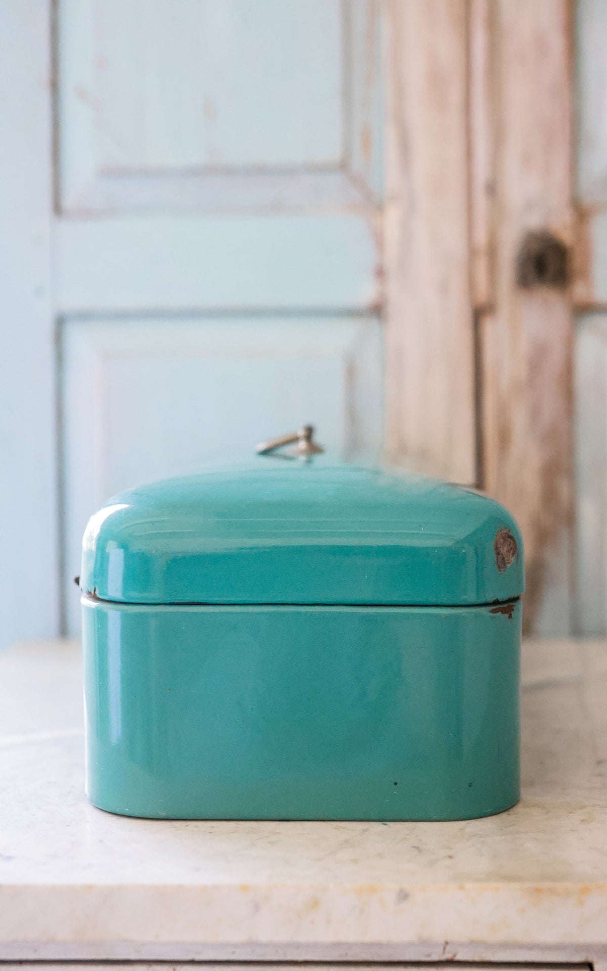 Vintage Dutch Enamelware Bread Box