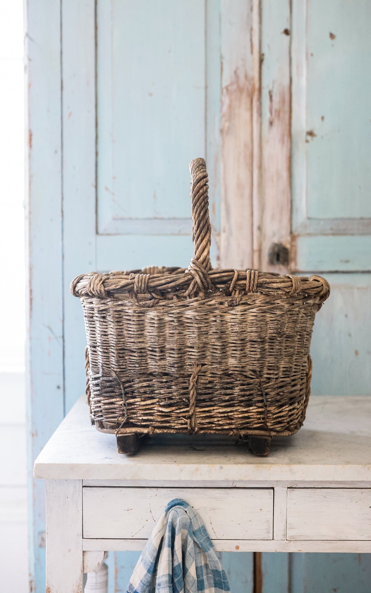 Vintage French Champagne Basket