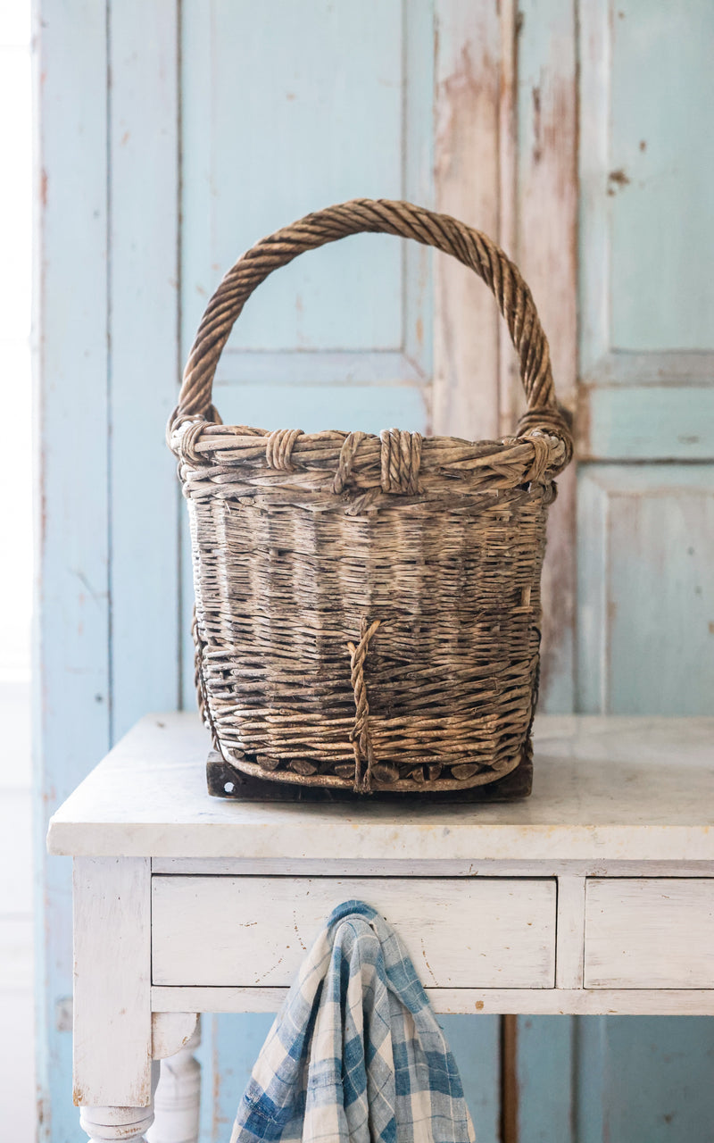 Vintage French Champagne Basket