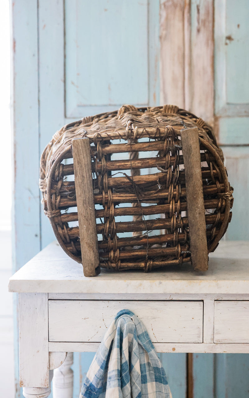 Vintage French Champagne Basket