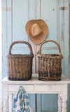 Set of Two Vintage French Champagne Baskets