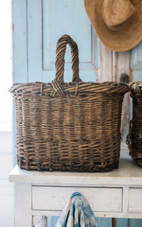 Set of Two Vintage French Champagne Baskets