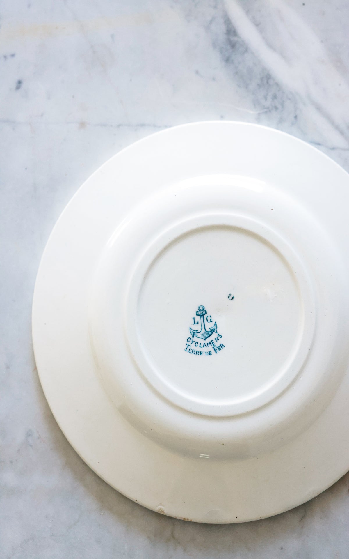 One Vintage French Stoneware Plate