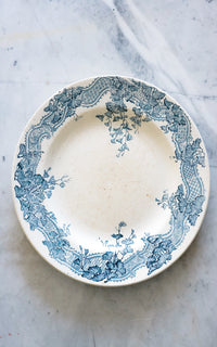 One Vintage French Stoneware Plate