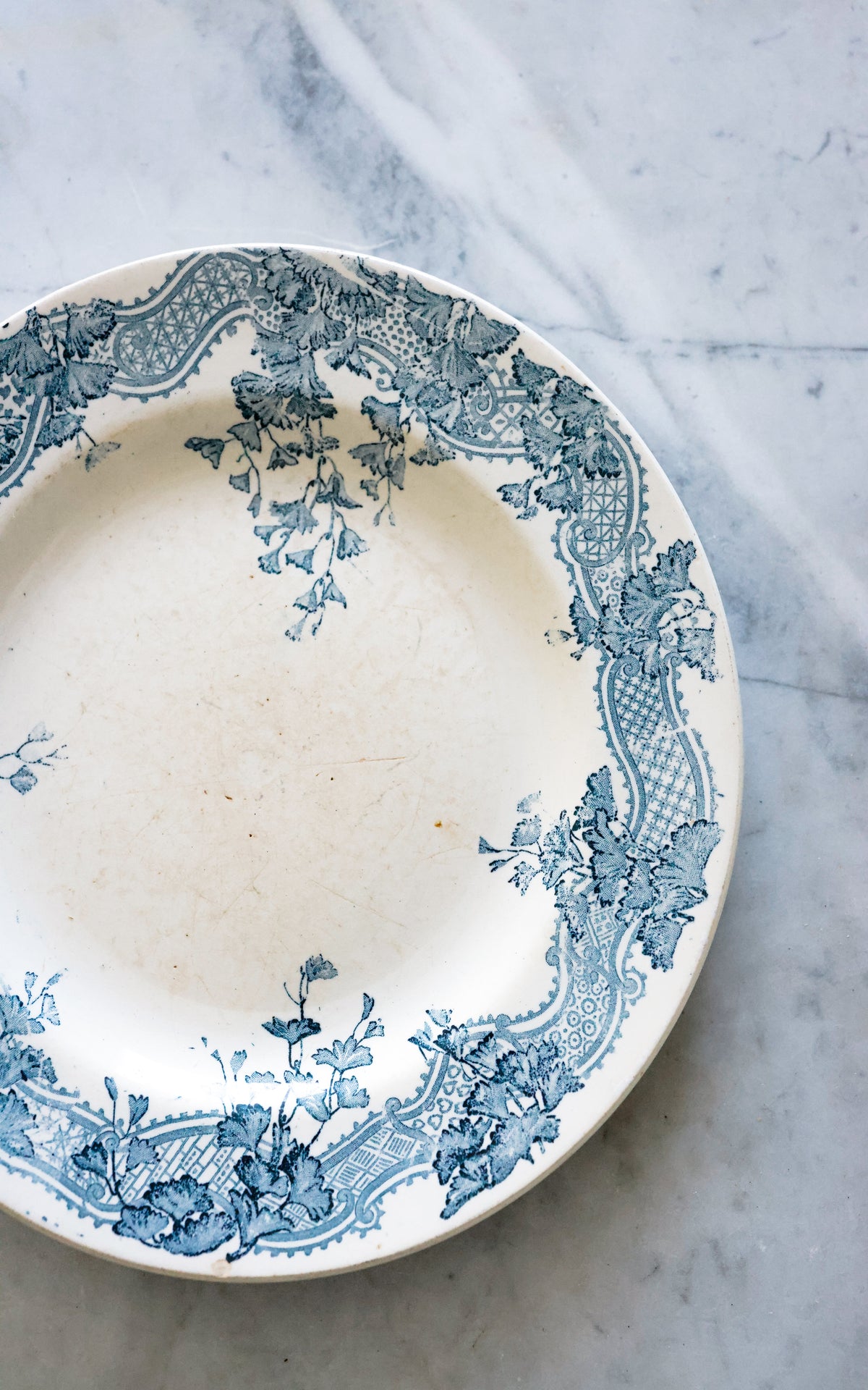 One Vintage French Stoneware Plate