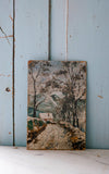 Petite Vintage French Winter Painting