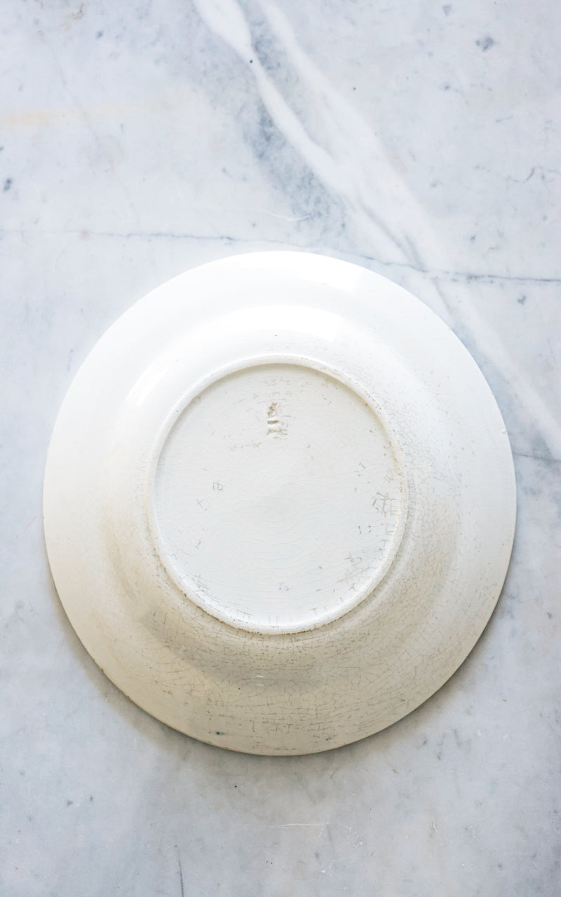 One Vintage French Stoneware Plate
