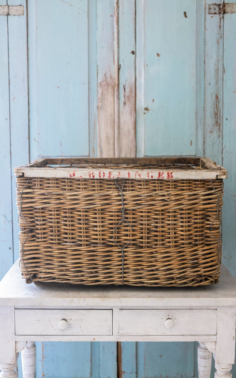 Vintage French Boulangerie Basket ~B
